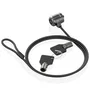 AISENS Cable de seguridad ASLK-D40K04-BK con cerradura de llave, 1,5 m, Negro